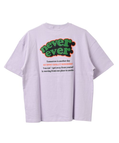 RAT EFFECT(ラット エフェクト)/nevereverバックロゴプリントTシャツ/img13