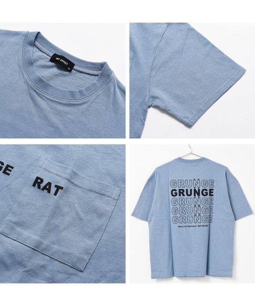 RAT EFFECT(ラット エフェクト)/ポケット付バックロゴプリントTシャツ/img16