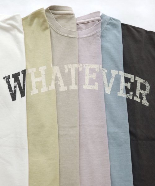 and　Me...(アンドミー)/ピグメント加工半袖WHATEVERかすれロゴプリントTシャツ トップス/img53