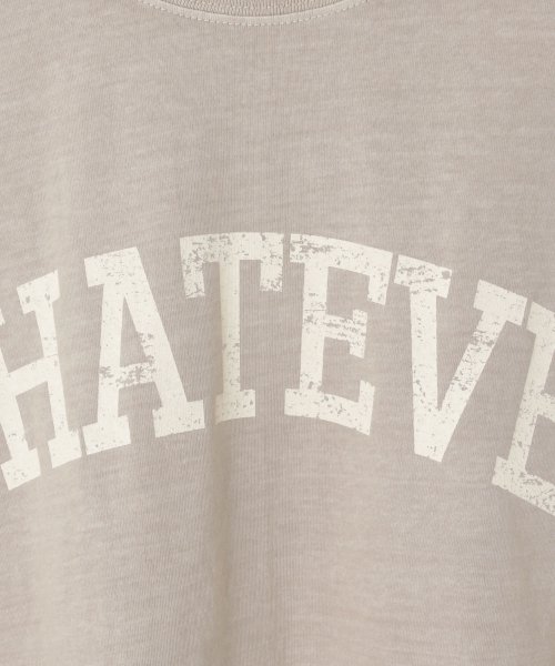 and　Me...(アンドミー)/ピグメント加工半袖WHATEVERかすれロゴプリントTシャツ トップス/img56