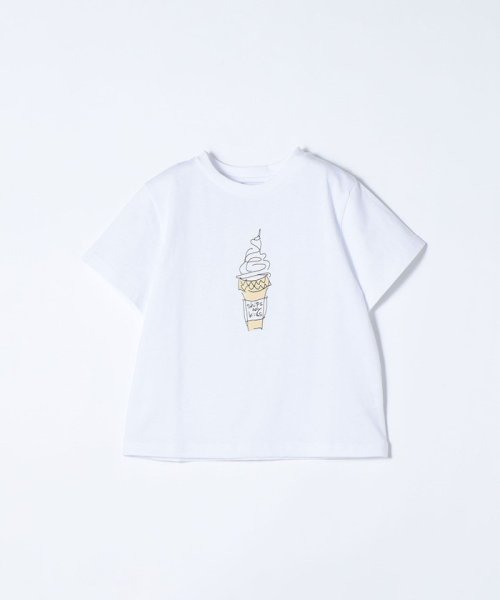 SHIPS any WOMEN(シップス　エニィ　ウィメン)/SHIPS any: ドローイング プリント 半袖 Tシャツ <KIDS>/img02