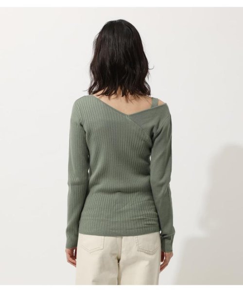 AZUL by moussy(アズールバイマウジー)/SHOULDER STRAP KNIT TOPS/img37