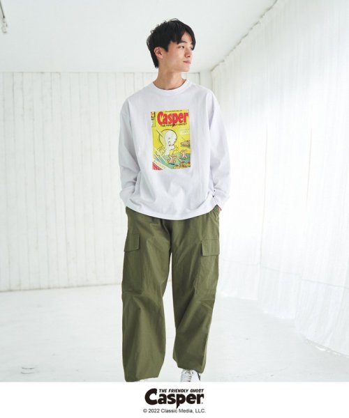 coen(coen)/【ユニセックス】Casper (キャスパー)別注プリントロングスリーブTシャツ/img11