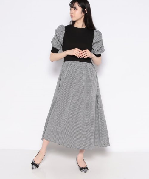 セール ギンガムチェックドッキングワンピース ナイスクラップ アウトレット Nice Claup Outlet Magaseek