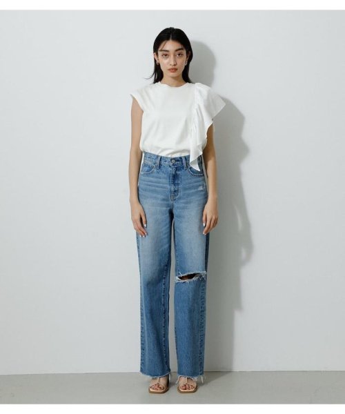 AZUL by moussy(アズールバイマウジー)/ASYMMETRY FRILL TOPS/img03