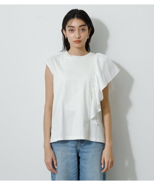 AZUL by moussy(アズールバイマウジー)/ASYMMETRY FRILL TOPS/img04