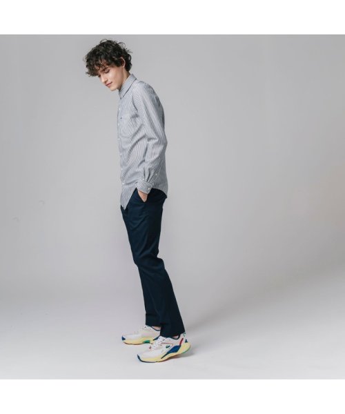 LACOSTE Mens(ラコステ　メンズ)/クールマックスブレンド鹿の子地ストライプシャツ/img08