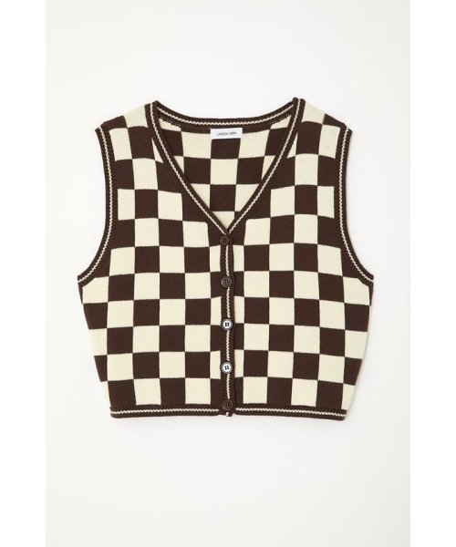 LAGUA GEM(ラグアジェム)/CHECKER COMPACT KNIT VEST/img08