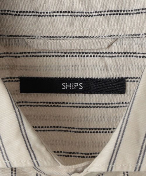 SHIPS MEN(シップス　メン)/SHIPS:リネン コットン セミワイド ストライプ 半袖シャツ/img08