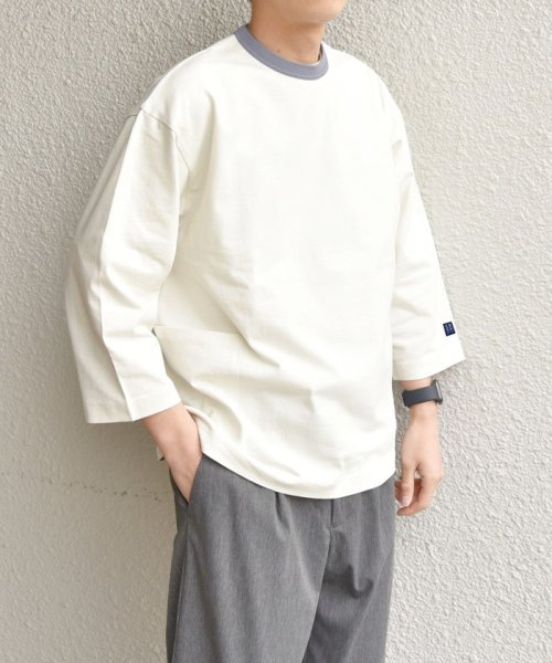 SHIPS any MEN(シップス　エニィ　メン)/*SHIPS any: 【撥水】リンガーネック USAコットン キャンプポケット 7分袖 Tシャツ◇/img13