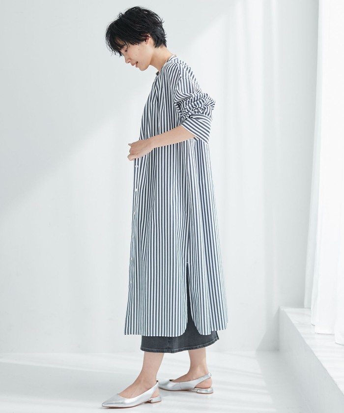 SLOW】Soft Wash Shirting シャツ ワンピース(504617516)｜阪急百貨店