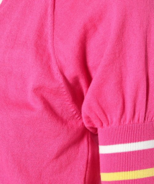 BENETTON (women)(ベネトン（レディース）)/カラースリーブ半袖ニットポロシャツ/img12