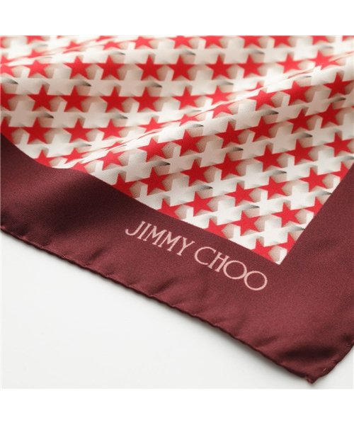 JIMMY CHOO(ジミーチュウ)/【Jimmy Choo(ジミーチュウ)】スカーフ RITA H66026800 レディース 90×90 シルク ツイル ストール ロゴ スターハウンドトゥースプ/img04