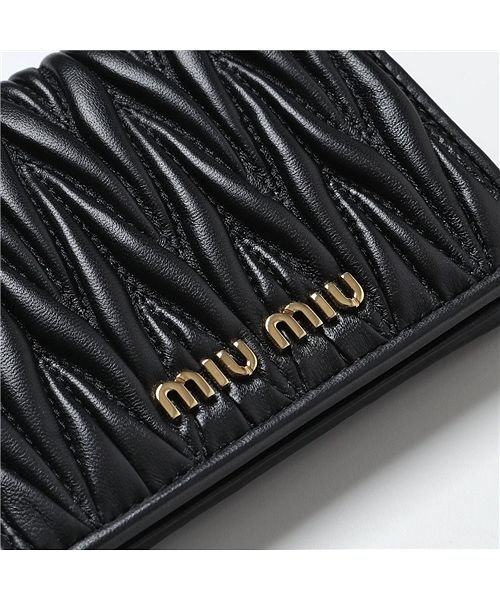 MIUMIU(ミュウミュウ)/【MIUMIU(ミュウミュウ)】二つ折り財布 MATELASSE マテラッセ 5MV204 N88 レディース キルティングレザー  スモール ミニ財布 豆財布/img07
