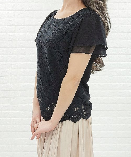 Lace Ladies(レースレディース)/シフォンレース半袖ブラウス/img13