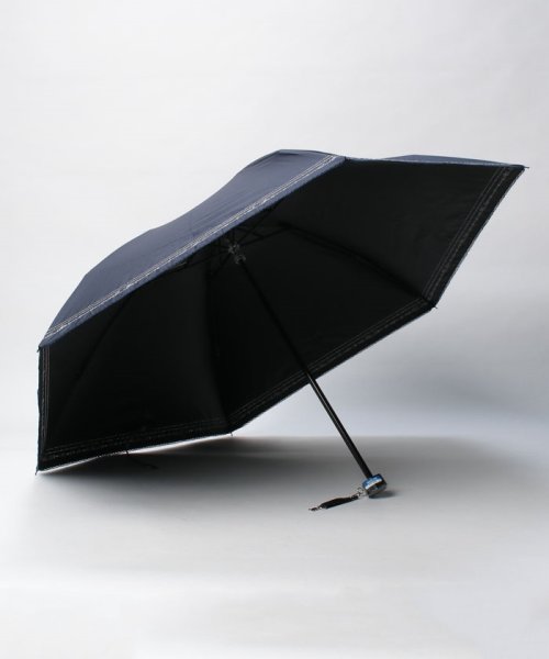 LANVIN en Bleu(umbrella)(ランバンオンブルー（傘）)/晴雨兼用折りたたみ日傘　”シルバーラメ×ダブルピコレース”/img01