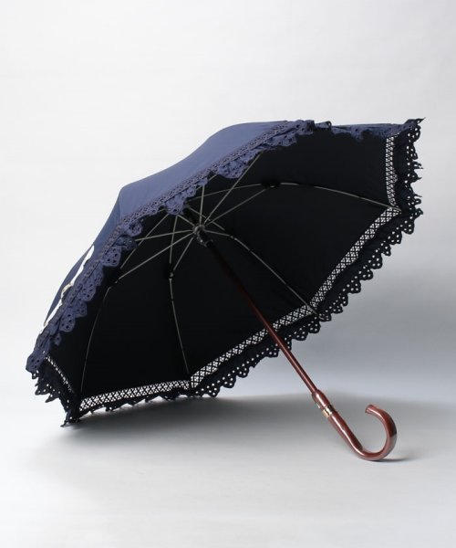 POLO RALPH LAUREN(umbrella)(ポロラルフローレン（傘）)/晴雨兼用日傘 ”無地 エンブフリル”/img01