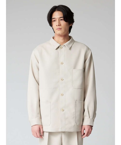 【セットアップ対応】スモーキー カバーオール シャツブルゾン 