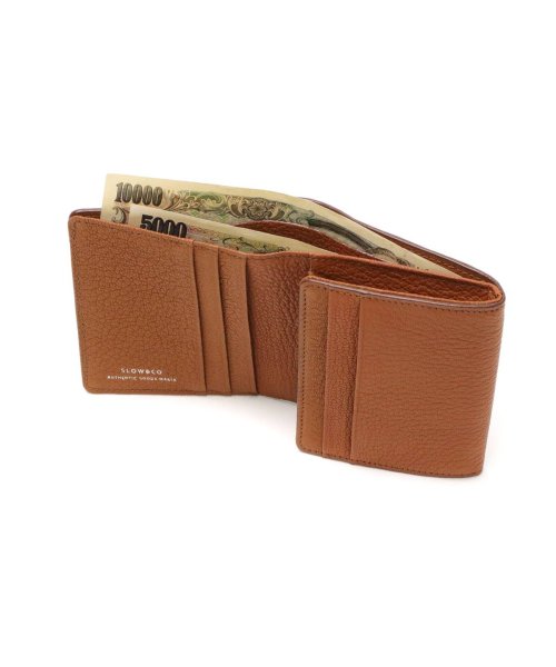 スロウ 二つ折り財布 SLOW 財布 goat ゴート compact wallet 二つ折り ミニ財布 コンパクト 軽量 レザー 本革 山羊革 333S91J 