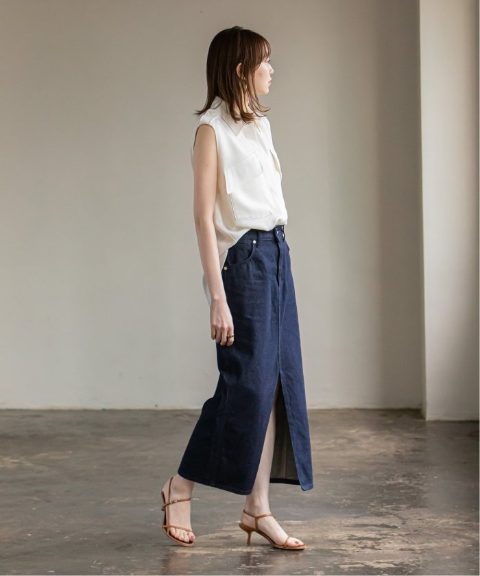 したお】 Noble - NOBLE 新品☆[Wrangler】スリットスカート Sサイズ