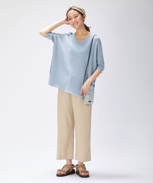 J.PRESS LADIES（LARGE SIZE）(J．プレス　レディス（大きいサイズ）)/【洗える】コットンシルクリラクシー Vネック ニット/img03