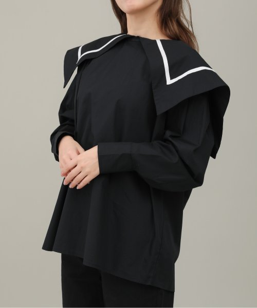 sakishima tokyo(サキシマ トーキョー)/シンプルセーラーカラーシャツ/ビックカラーデザインボリューム袖ブラウス/img11