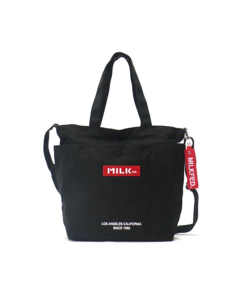 MILK FED(ミルクフェド)/ミルクフェド 2WAYトート MILKFED. トートバッグ BAR AND UNDER LOGO BIG CANVAS BAG ショルダーバッグ 103201/img02