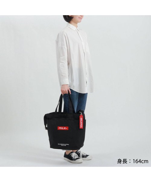 MILK FED(ミルクフェド)/ミルクフェド 2WAYトート MILKFED. トートバッグ BAR AND UNDER LOGO BIG CANVAS BAG ショルダーバッグ 103201/img07