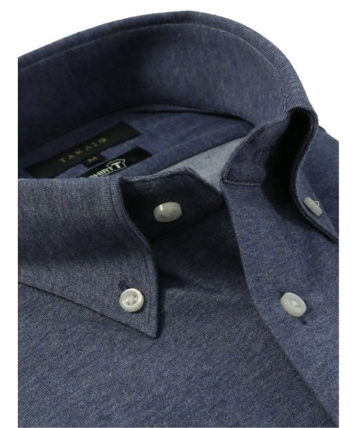 TAKA-Q(タカキュー)/SHIRT－T スタンダードフィット ボタンダウン長袖ニット 長袖 シャツ メンズ ワイシャツ ビジネス ノーアイロン 形態安定 yシャツ 速乾/img01