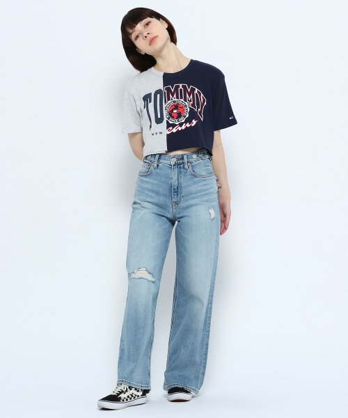 TOMMY JEANS(トミージーンズ)/TJW CROP COLLEGE SPLICING SS/img01