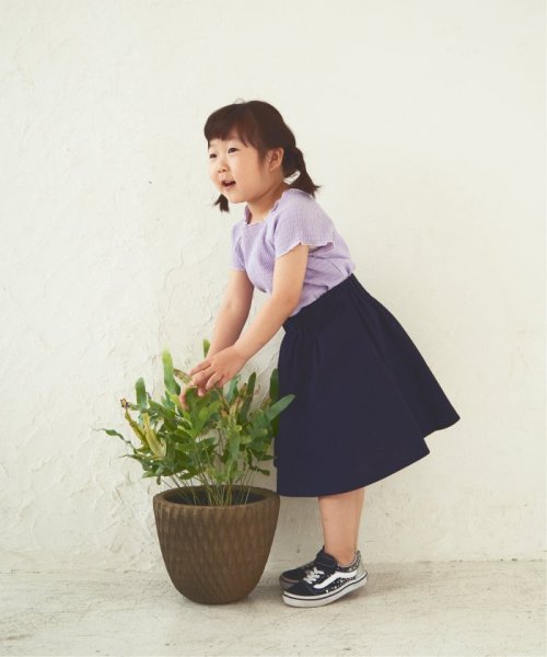 ikka kids(イッカ　キッズ)/【キッズ】シャーリングメロースクエアカットTシャツ（120〜160cm）/img02