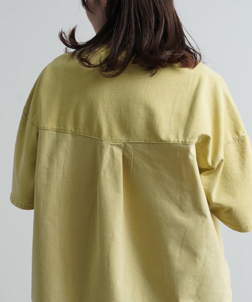 Fizz(フィズ)/ピグメント裏毛後ろ切替え半袖プルオーバー 異素材　Tシャツ/img04