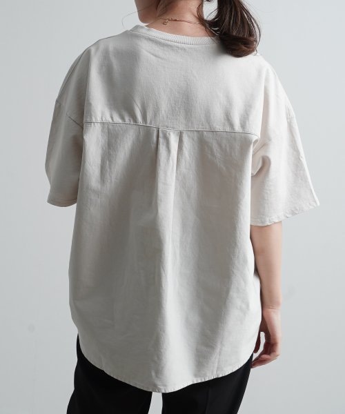 Fizz(フィズ)/ピグメント裏毛後ろ切替え半袖プルオーバー 異素材　Tシャツ/img16