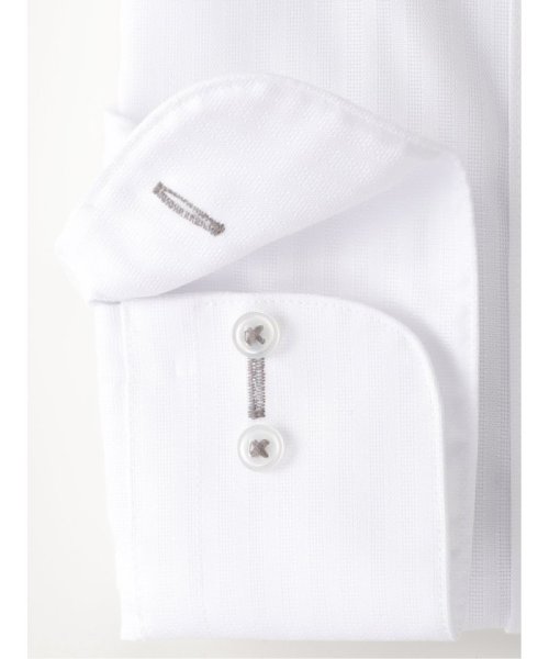 TAKA-Q(タカキュー)/綿100％ ノーアイロン スタンダードフィット ワイドカラー 長袖 シャツ メンズ ワイシャツ ビジネス ノーアイロン 形態安定 yシャツ 速乾/img02