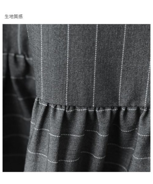 STYLE DELI(スタイルデリ)/ピンストライプ柄キャミ型ジャンパースカート/img24