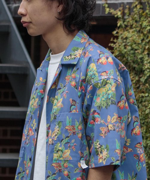 GLOSTER(GLOSTER)/【WORK ABOUT/ワークアバウト】VACANCE SHIRT 総柄プリントシャツ アロハシャツ/img04