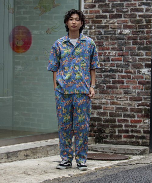 GLOSTER(GLOSTER)/【WORK ABOUT/ワークアバウト】VACANCE SHIRT 総柄プリントシャツ アロハシャツ/img13