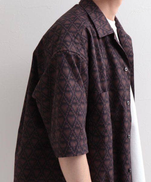 GLOSTER(GLOSTER)/【WORK ABOUT/ワークアバウト】VACANCE SHIRT 総柄プリントシャツ アロハシャツ/img22