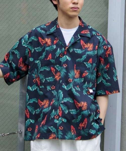 GLOSTER(GLOSTER)/【WORK ABOUT/ワークアバウト】VACANCE SHIRT 総柄プリントシャツ アロハシャツ/img30