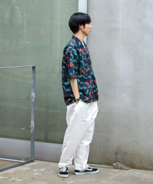 GLOSTER(GLOSTER)/【WORK ABOUT/ワークアバウト】VACANCE SHIRT 総柄プリントシャツ アロハシャツ/img32