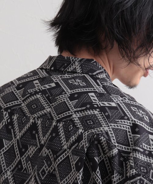 GLOSTER(GLOSTER)/【WORK ABOUT/ワークアバウト】VACANCE SHIRT 総柄プリントシャツ アロハシャツ/img43