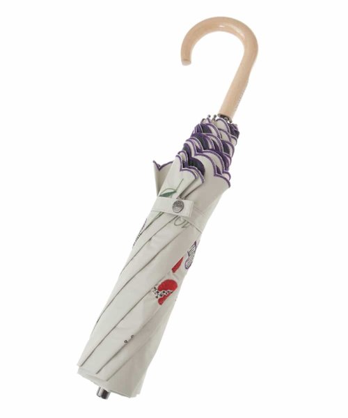 Jocomomola(ホコモモラ)/【晴雨兼用】フラワー刺繍折りたたみ傘/img02