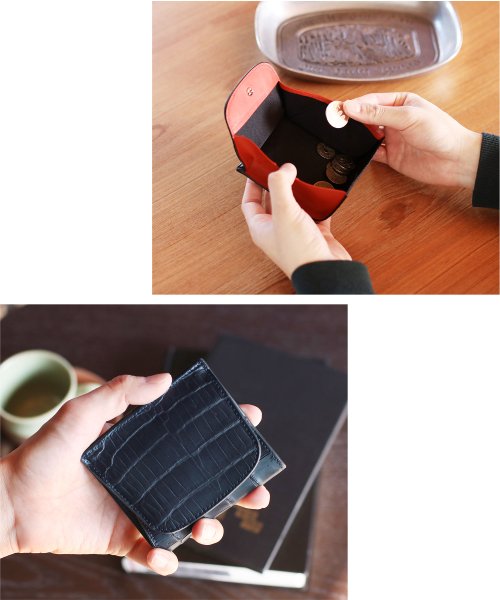 sankyoshokai(サンキョウショウカイ)/クロコダイルレザーミニ財布ボックス型/img07