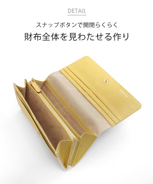 sankyoshokai(サンキョウショウカイ)/[GOLD PFEIL]牛革レザーバイカラーフラップ式長財布/img05