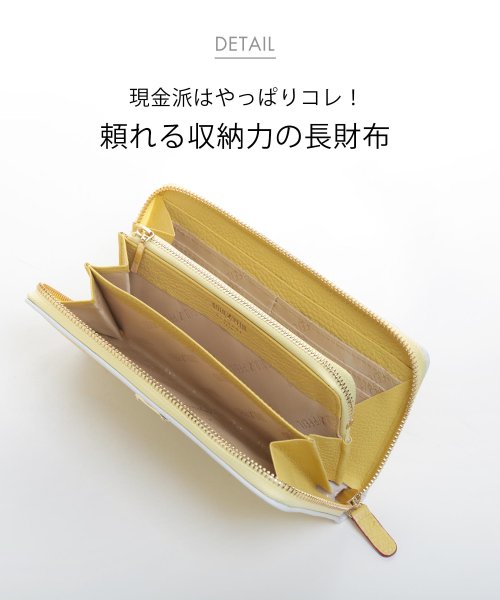 sankyoshokai(サンキョウショウカイ)/[GOLD PFEIL]牛革レザーバイカラーラウンドファスナー長財布/img04