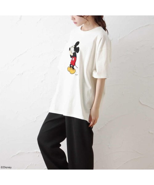 MAC HOUSE(women)(マックハウス（レディース）)/Disney ミッキー / サガラ刺繍Tシャツ 2283－7602/img01