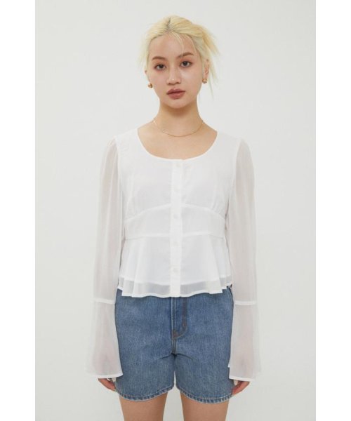 LAGUA GEM(ラグアジェム)/HEM FLARE BLOUSE/img02