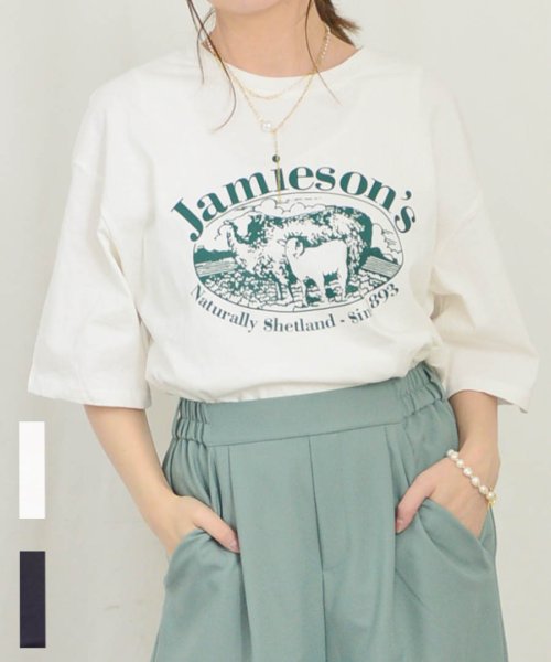 ARGO TOKYO(アルゴトウキョウ)/Jamieson's Logo T－shirt 24025　ロゴT　Tシャツ　白T　コットンT　トップス/img01