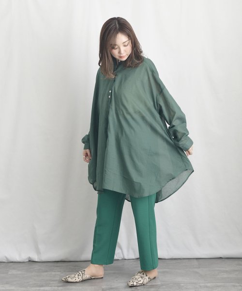 ARGO TOKYO(アルゴトウキョウ)/Cotton Sheer Volume Shirt 23024 コットンシアーボリュームシャツ　コットンシャツ　シアーシャツ　シアーシャツ　シャツ　ブラウス　ト/img18