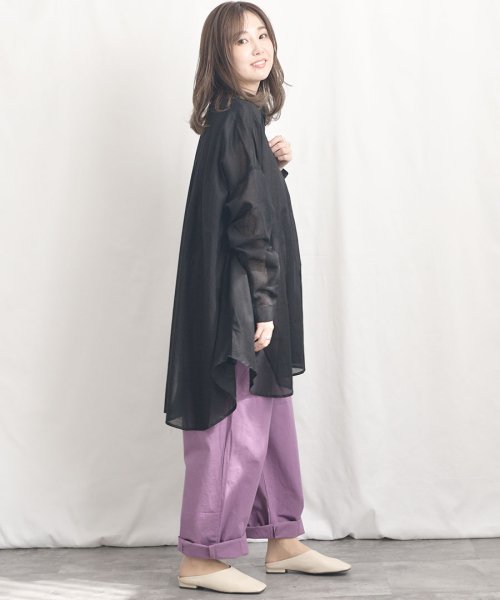 ARGO TOKYO(アルゴトウキョウ)/Cotton Sheer Volume Shirt 23024 コットンシアーボリュームシャツ　コットンシャツ　シアーシャツ　シアーシャツ　シャツ　ブラウス　ト/img41